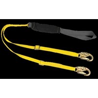MSA (Mine Safety Appliances Co) 10060140 MSA 4\' - 6\' Adjustable Yellow And Black ArcSafe Twin-Leg Shock-Absorbing Lanyard With S